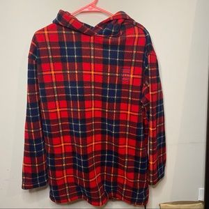 Ralph lauren plaid flannel hoodie